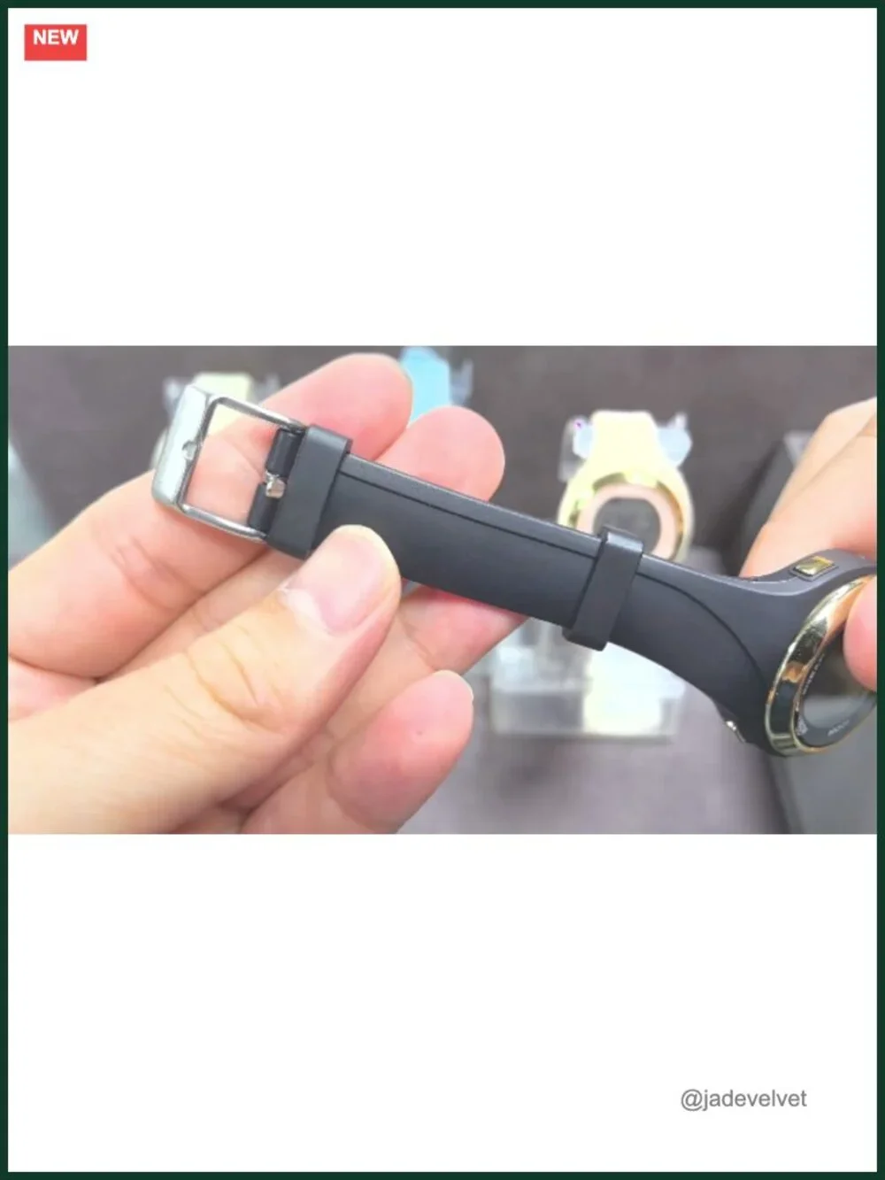 Women's Slim Digital Watch 100M Waterproof Resin Strap